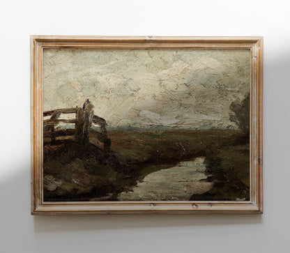 Impression d'art Paysage de ferme vintage L0117
