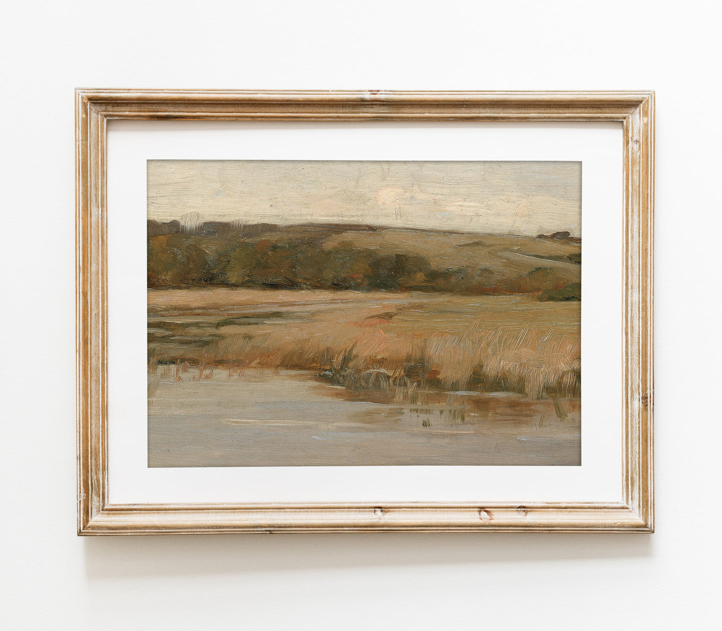 Estampe d'art Paysage d'automne chaud vintage L0125