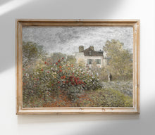 Peinture à l'huile florale de chalet | Impression d'art de paysage aux couleurs douces L224