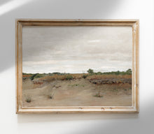 Peinture Désert Neutre Vintage | Impression d'Art Paysage L226