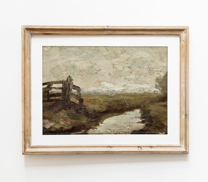 Impression d'art Paysage de ferme vintage L0117