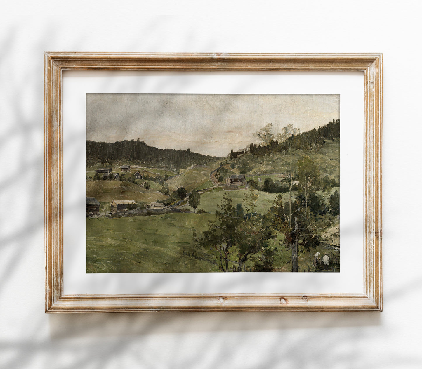 Impression d'art paysagère de village vintage L0121