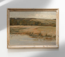 Estampe d'art Paysage d'automne chaud vintage L0125