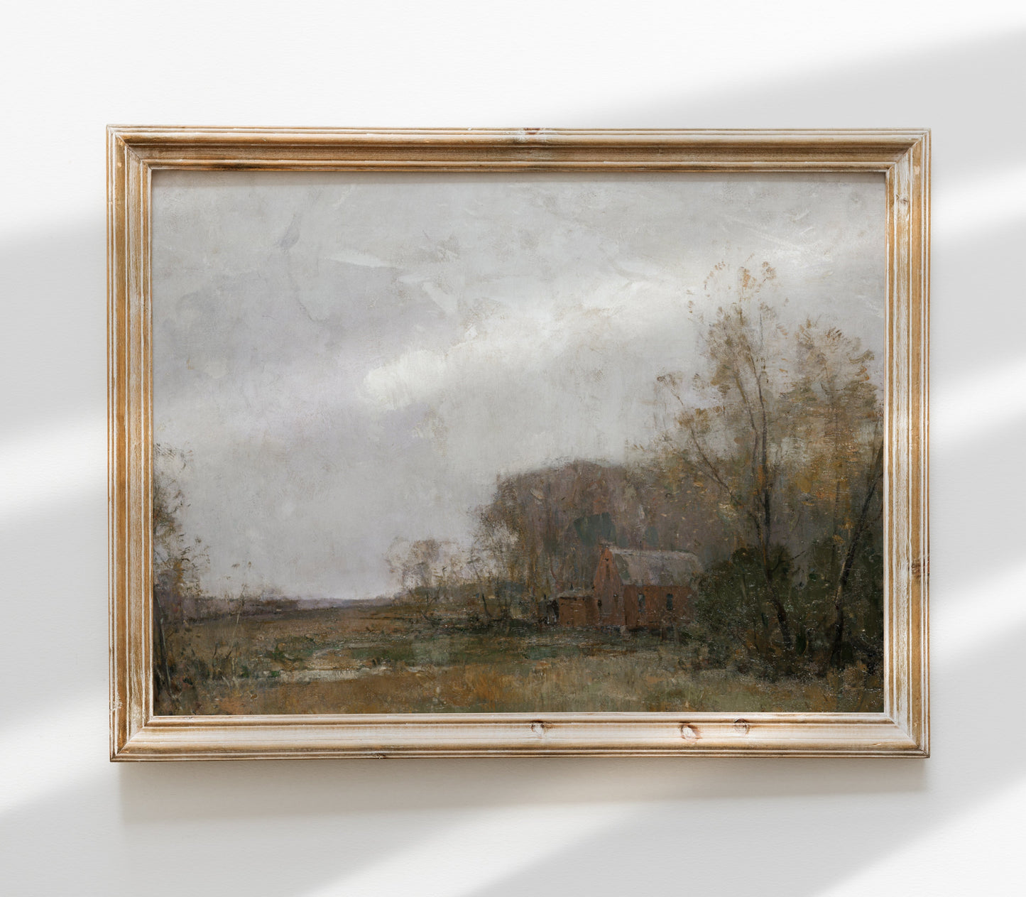 Impression d'art Paysage Grange de ferme vintage L0127