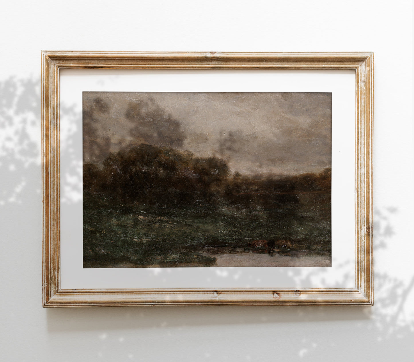 Impression d'art Paysage de champ vintage et mélancolique L0135
