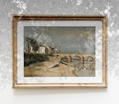 Impression d'Art Paysage Vintage Désertique et Marin L0139