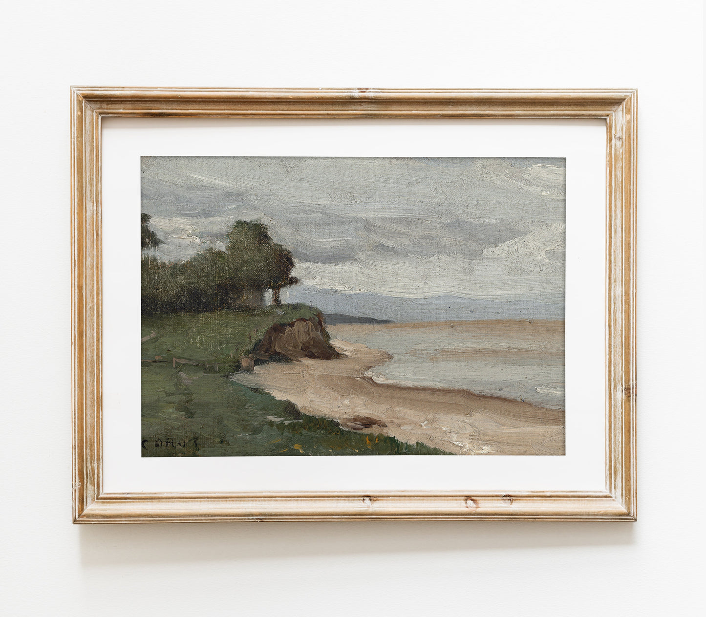Impression d'art Paysage côtier vintage en bord de mer L0140