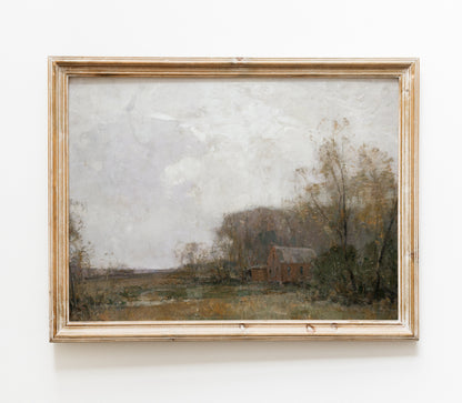 Impression d'art Paysage Grange de ferme vintage L0127