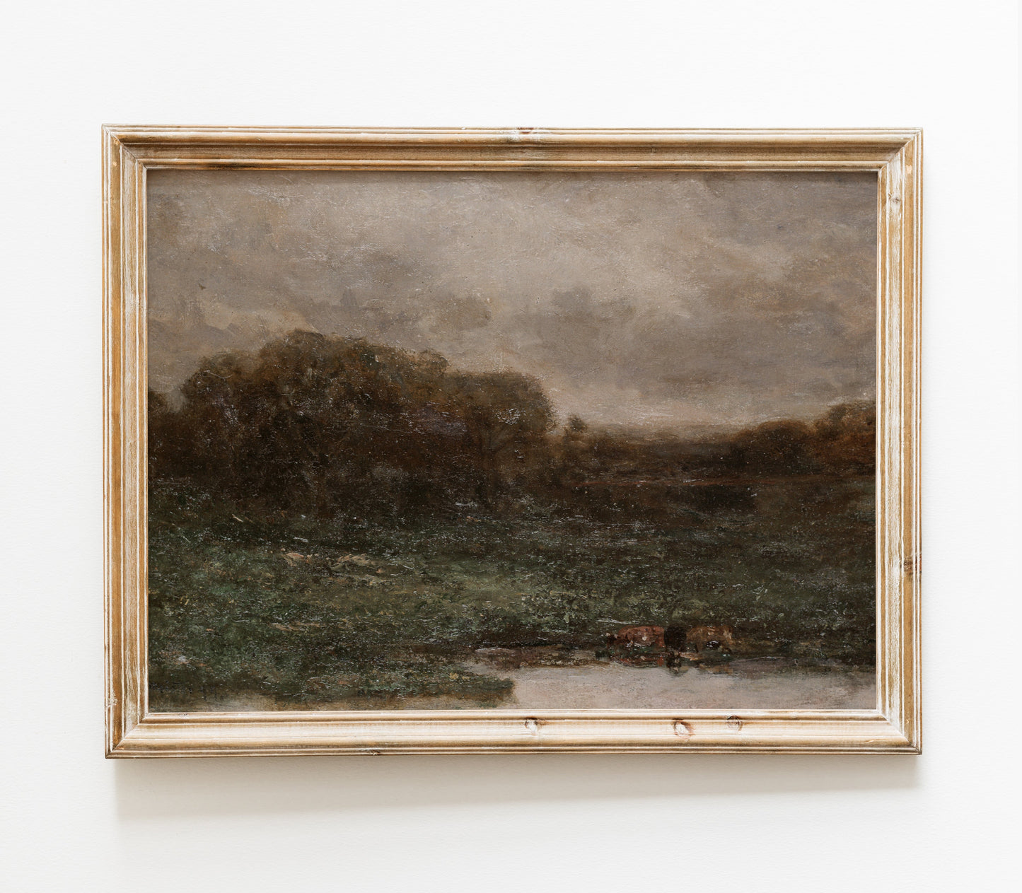 Impression d'art Paysage de champ vintage et mélancolique L0135