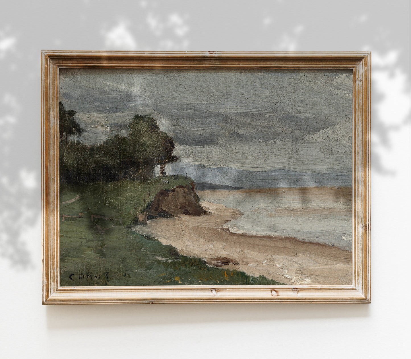 Impression d'art Paysage côtier vintage en bord de mer L0140