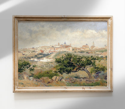 Impression d'Art Paysage Village Vintage L0144