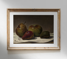 Impression d'art nature morte vintage et sombre avec fruits L0150