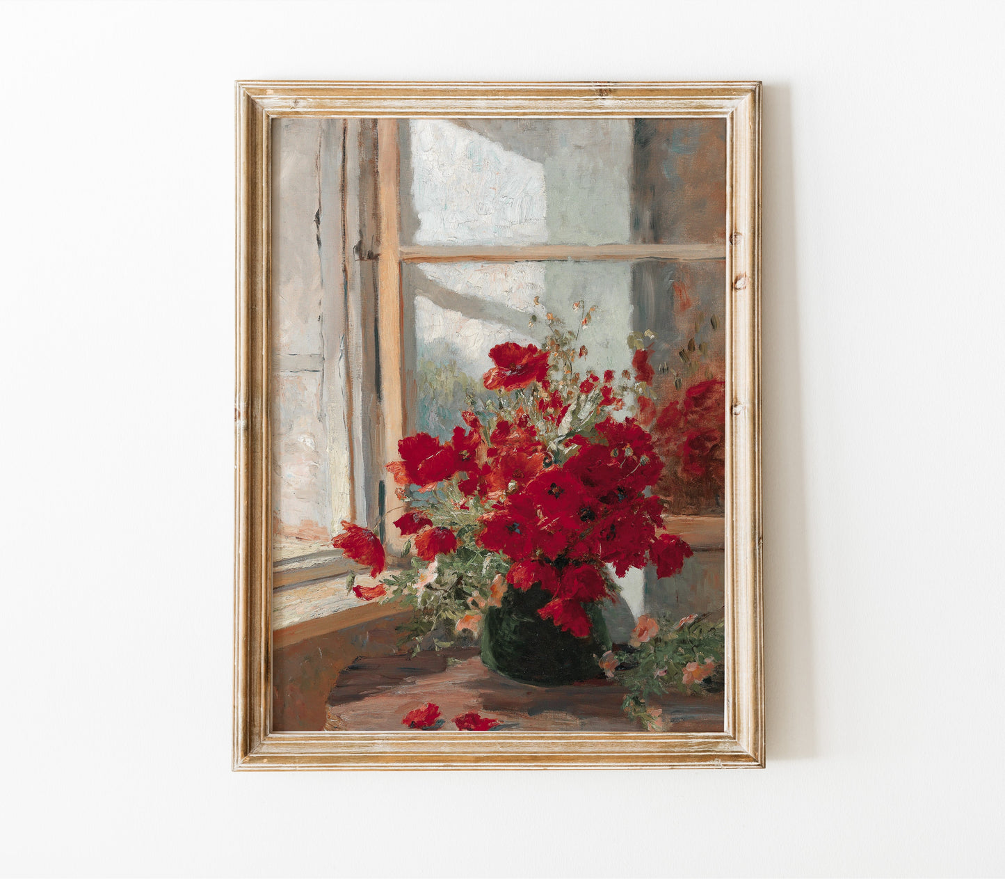 Impressions d'art Florales vintage en vase L0194