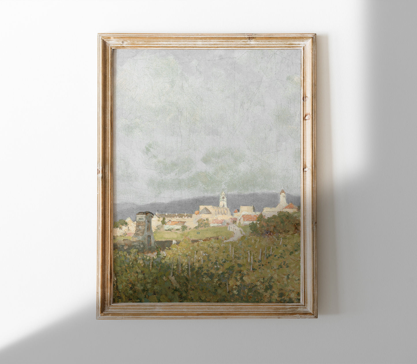 Estampe d'art vintage "Ville et Campagne" L195