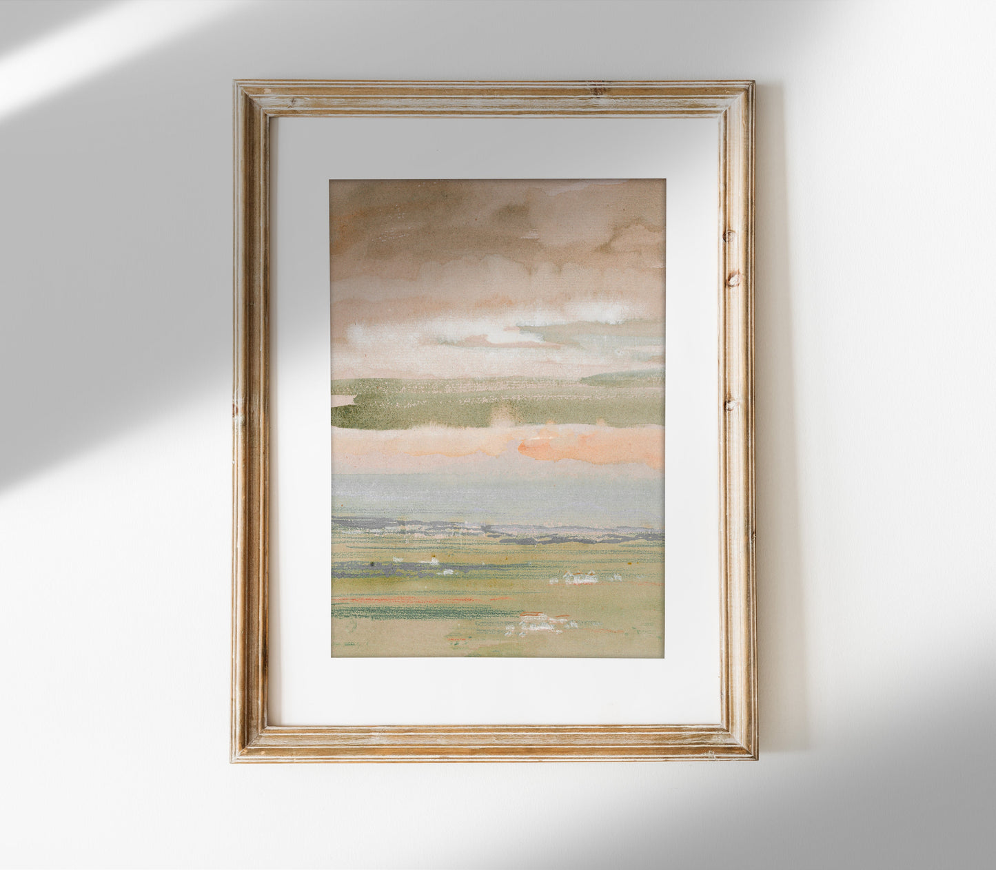 Affiche d'art paysage aquarelle pastel L0198