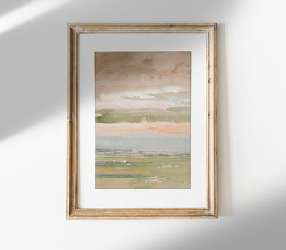 Affiche d'art paysage aquarelle pastel L0198