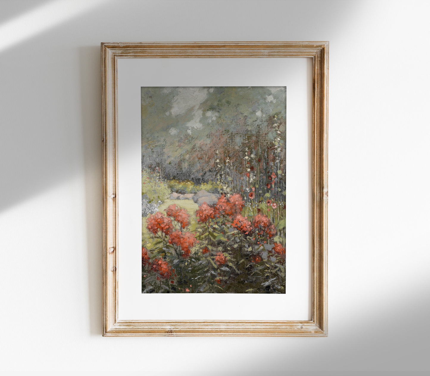 Paysage floral d'automne - Impression champêtre vintage d'automne L242