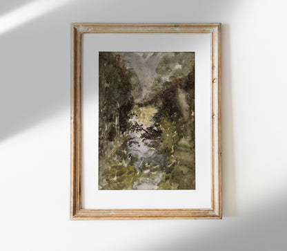 Impression d'art Paysage forestier vintage L0120