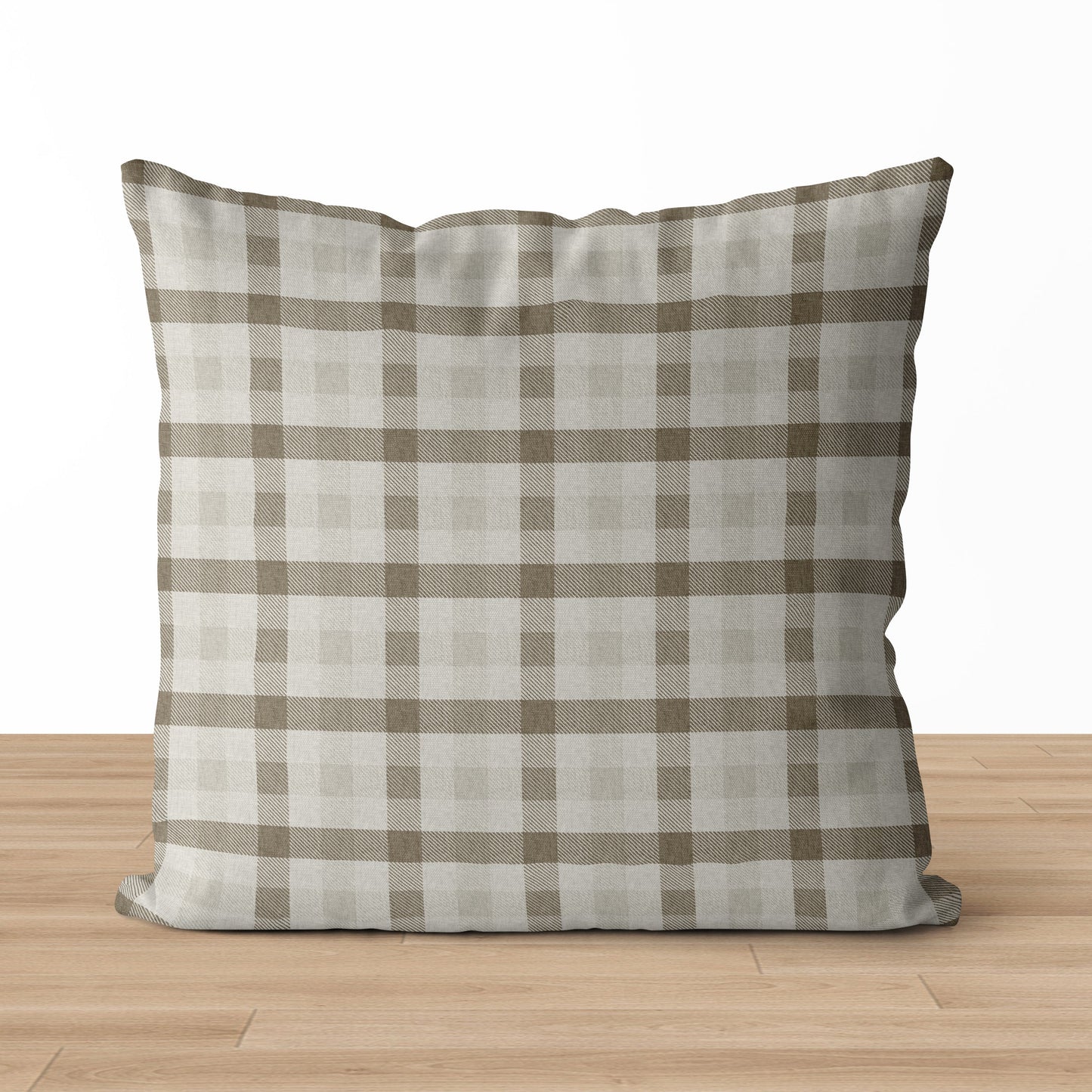 Quinton | Housse de coussin à carreaux neutres