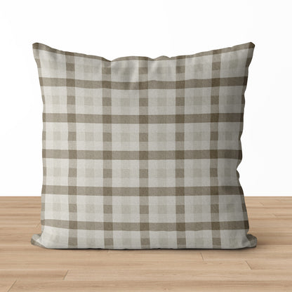 Quinton | Housse de coussin à carreaux neutres