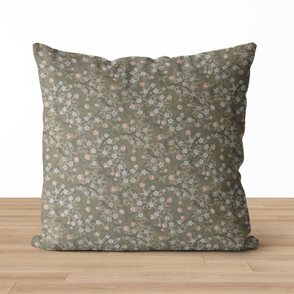 Isla | Housse de Coussin Fleurie Verte