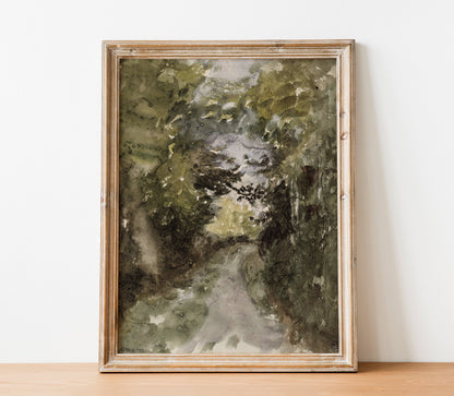 Impression d'art Paysage forestier vintage L0120