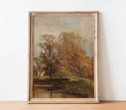Impression d'Art Paysage de Champ Vintage d'Automne L0191