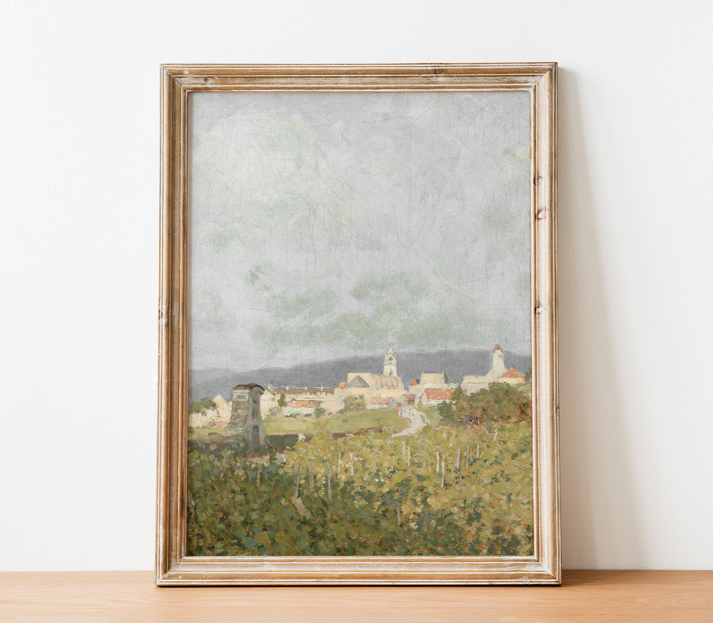 Estampe d'art vintage "Ville et Campagne" L195