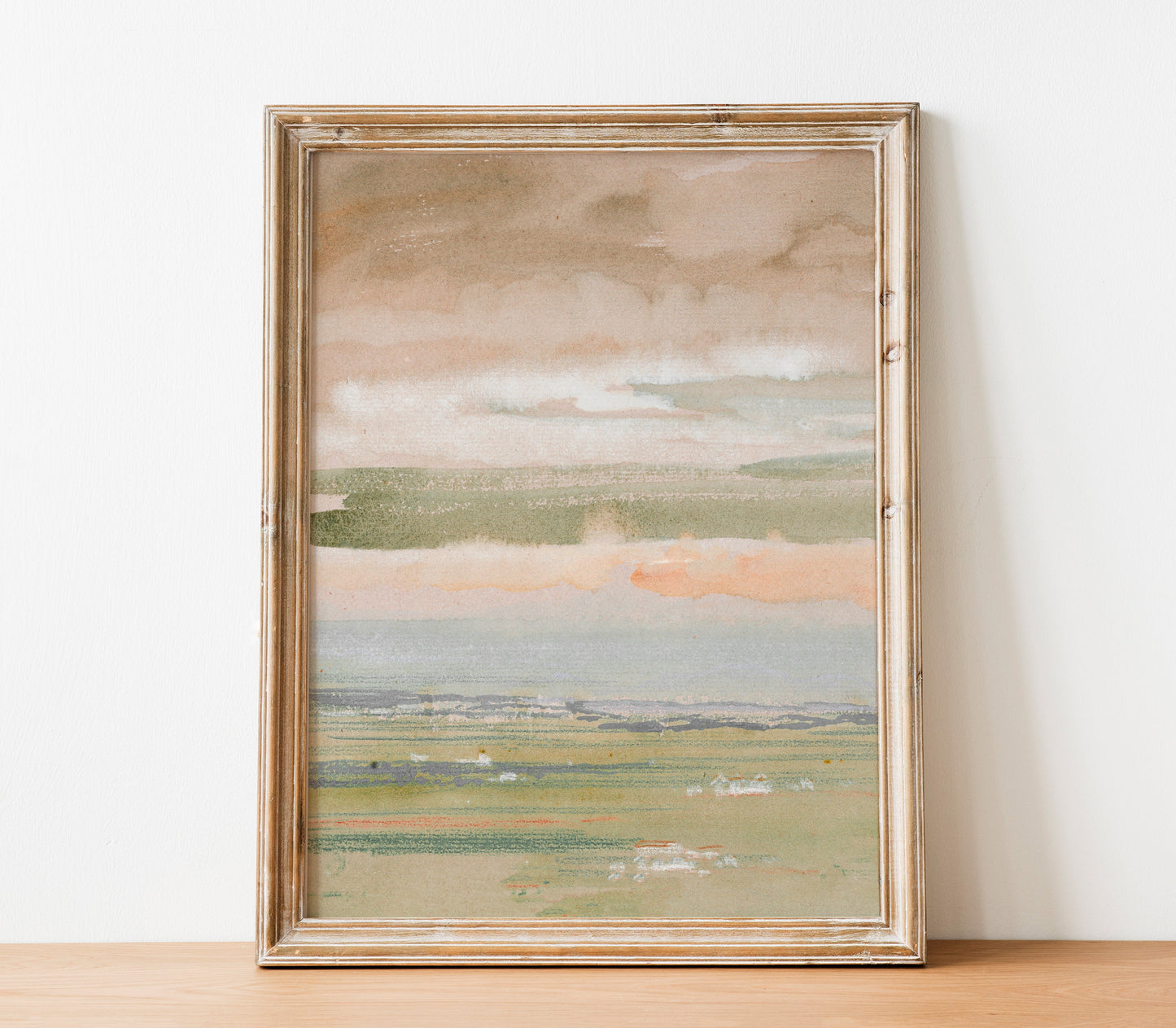 Affiche d'art paysage aquarelle pastel L0198
