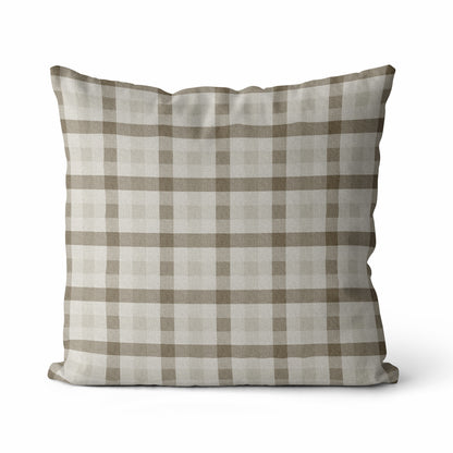 Quinton | Housse de coussin à carreaux neutres