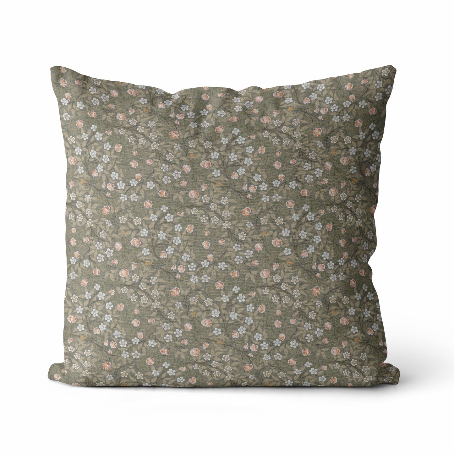 Isla | Housse de Coussin Fleurie Verte