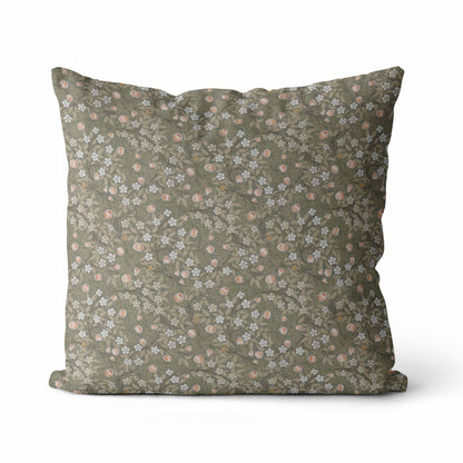 Isla | Housse de Coussin Fleurie Verte