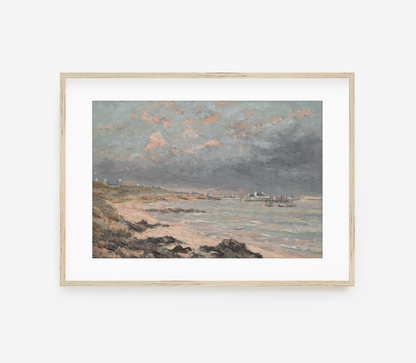 Estampe d'art vintage Paysage côtier L0116