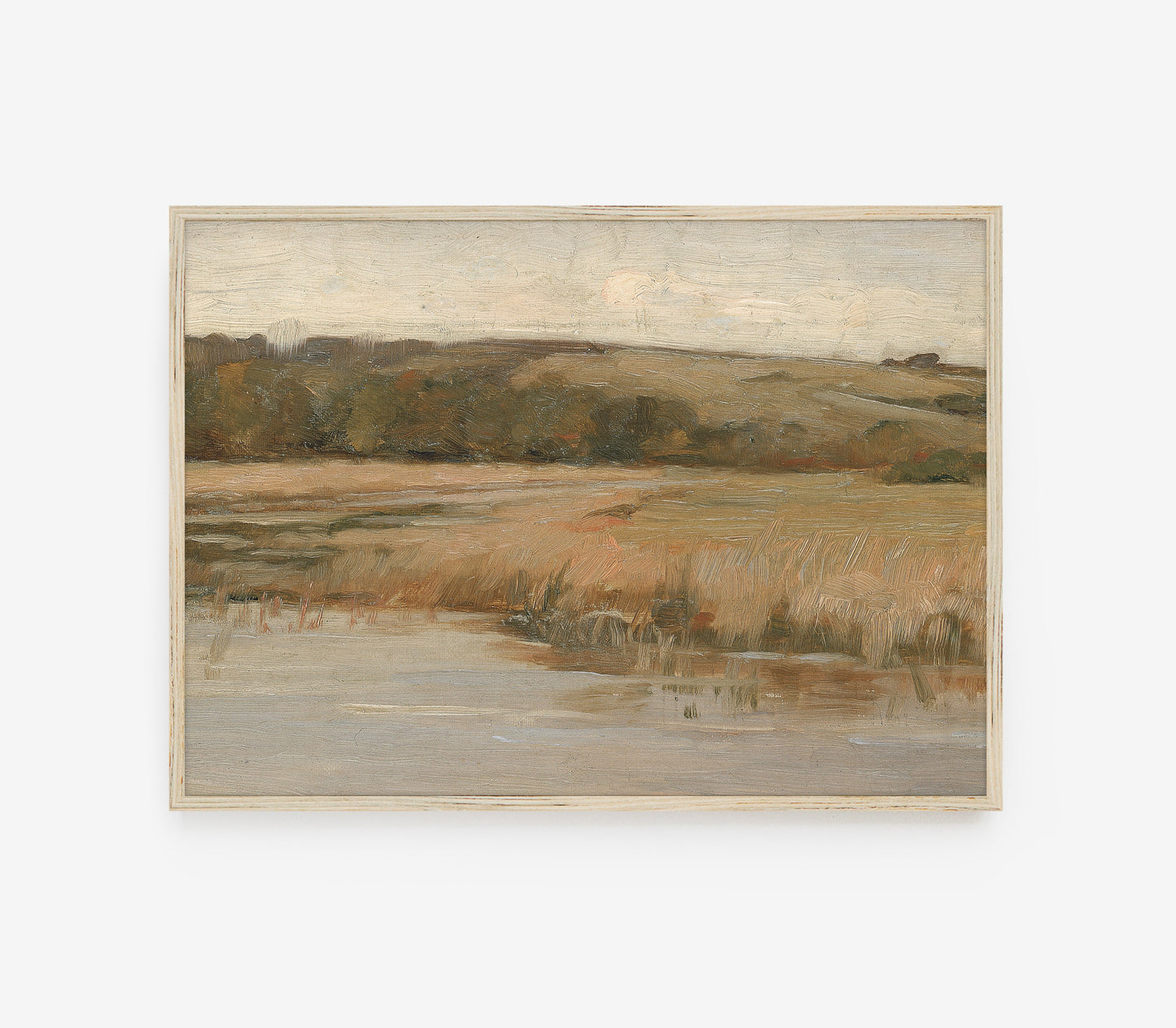Estampe d'art Paysage d'automne chaud vintage L0125