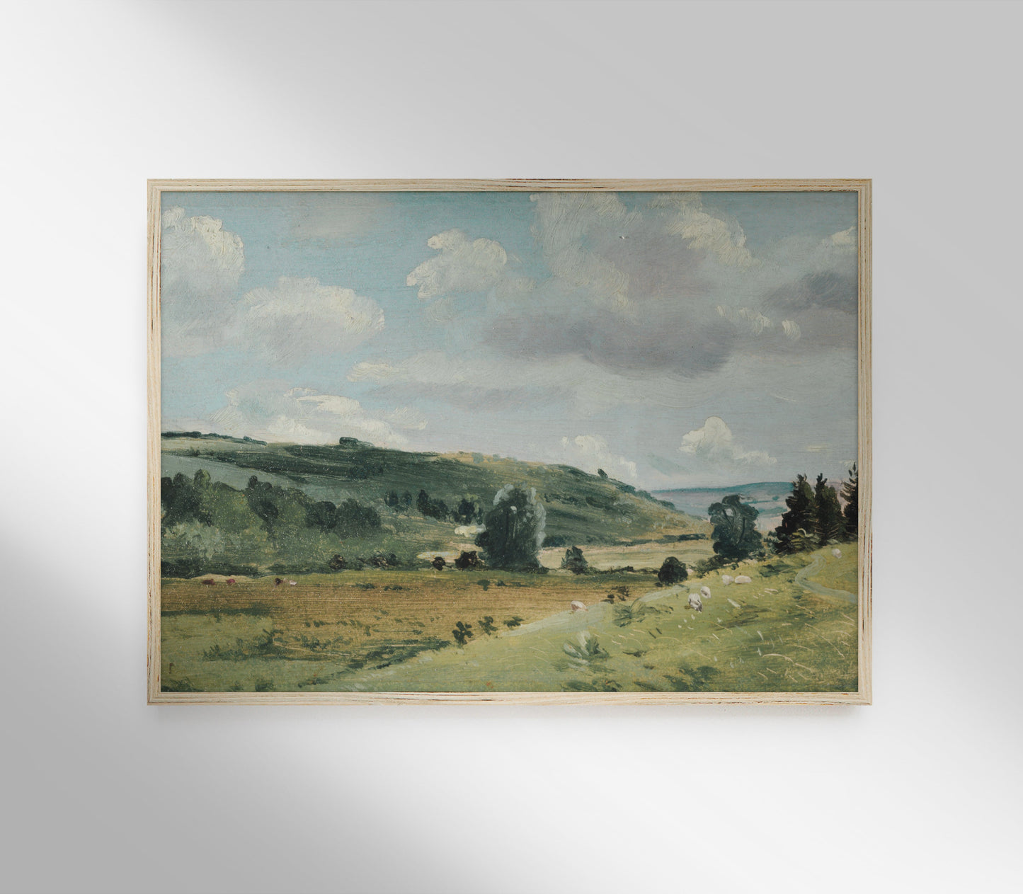 Impression d'art Paysage Vintage Champ Vert L0159