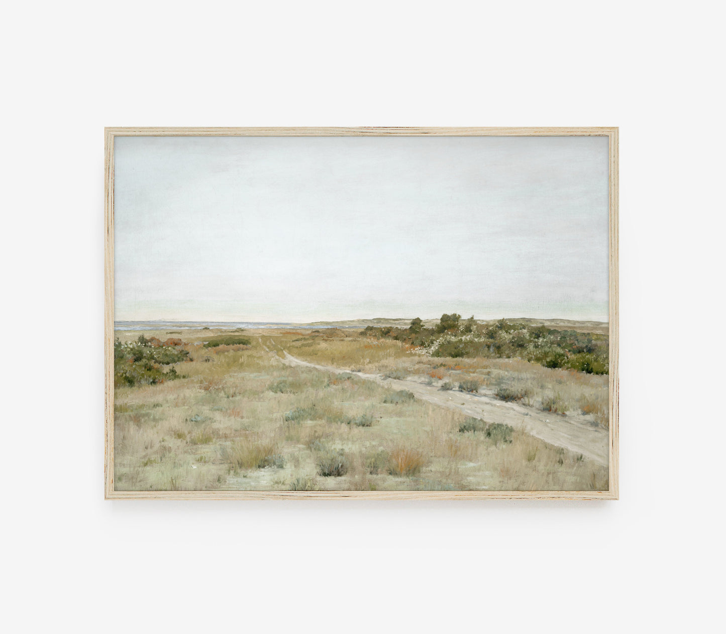 Impression d'art paysage pastel de champ de printemps vintage L0219