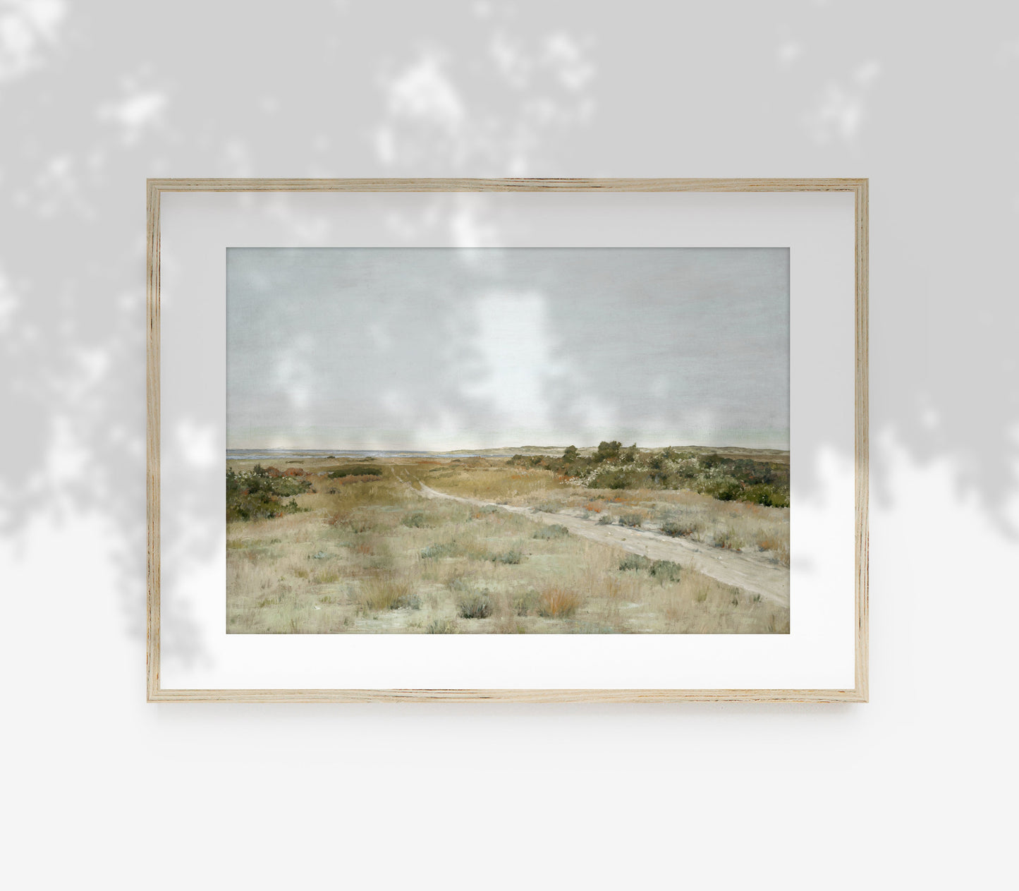 Impression d'art paysage pastel de champ de printemps vintage L0219