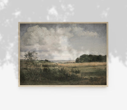 Impression d'art paysage d'époque aux couleurs sourdes et d'ambiance L0220