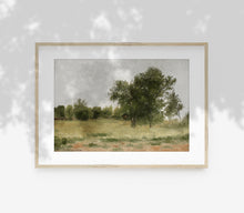 Impression d'art paysager vintage tons chauds terreux L0222