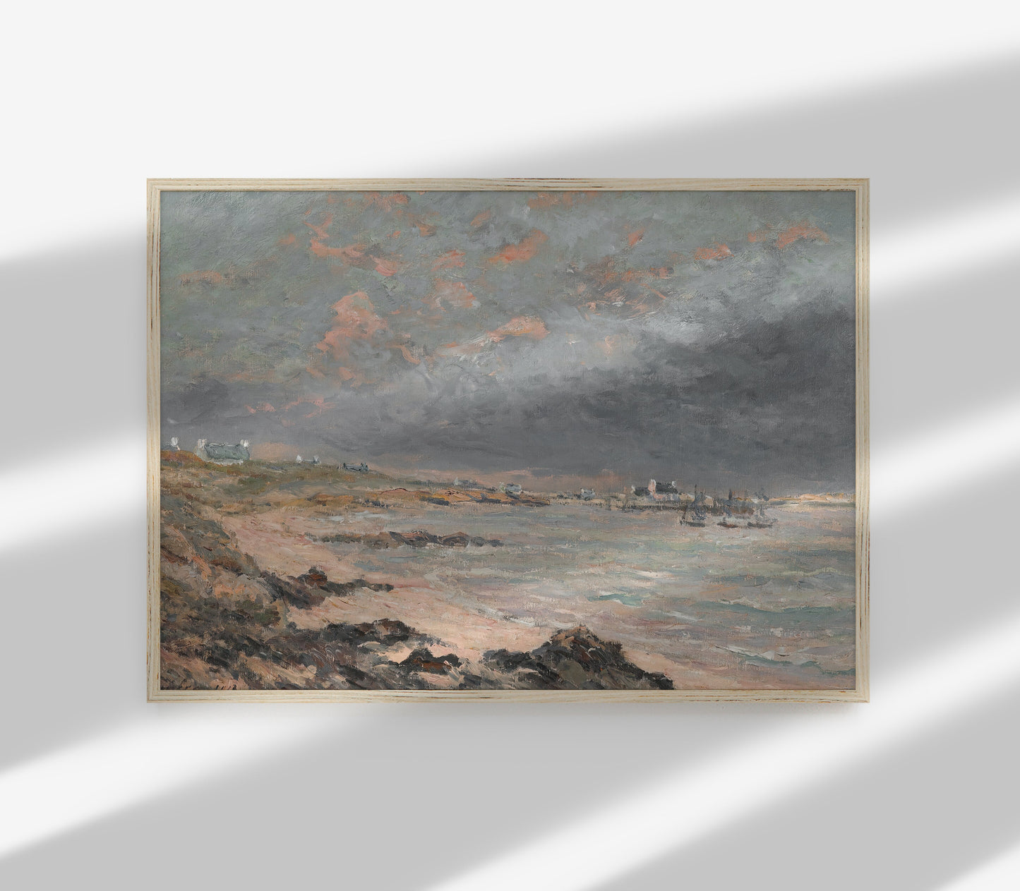 Estampe d'art vintage Paysage côtier L0116