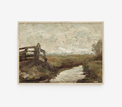 Impression d'art Paysage de ferme vintage L0117