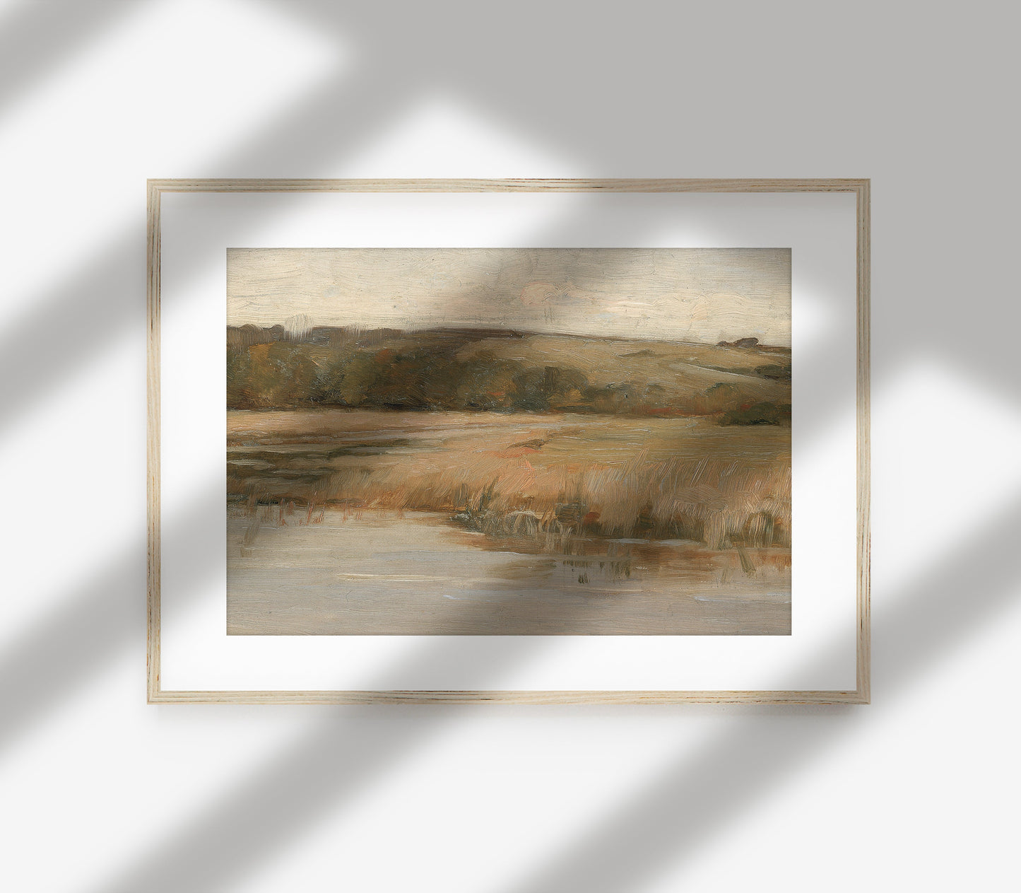 Estampe d'art Paysage d'automne chaud vintage L0125