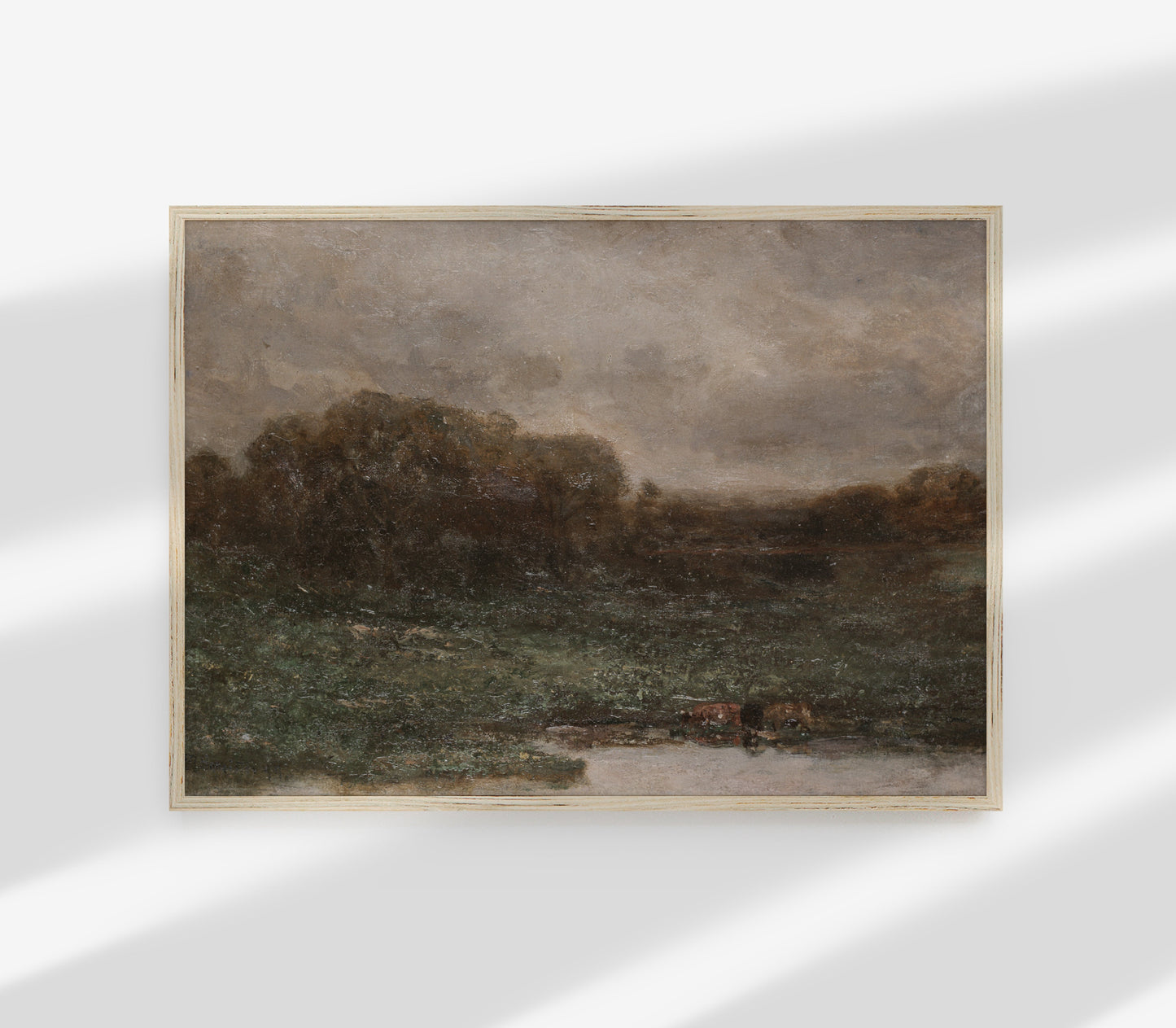 Impression d'art Paysage de champ vintage et mélancolique L0135