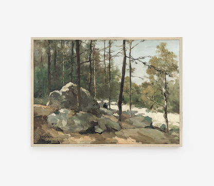 Impression d'art Paysage Vintage Trail L0138