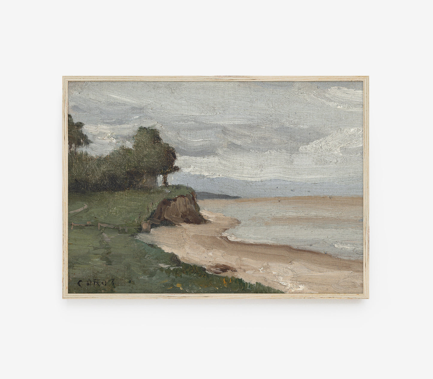 Impression d'art Paysage côtier vintage en bord de mer L0140