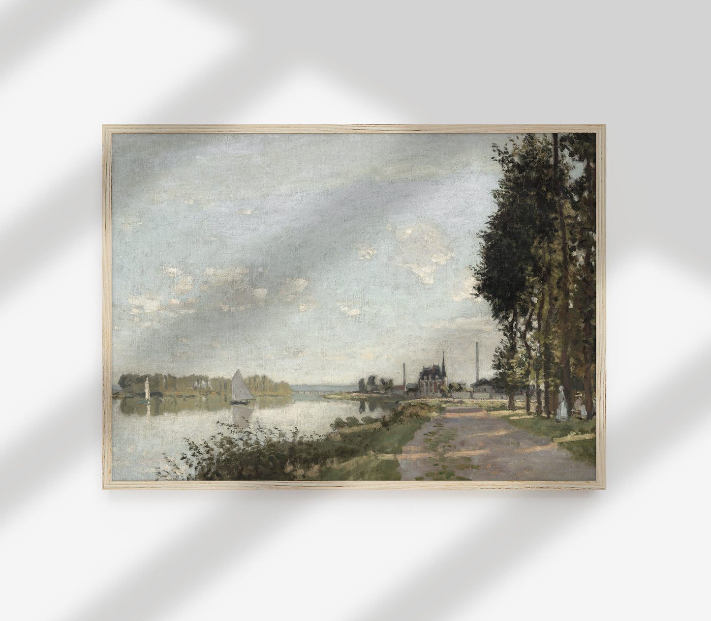 Impression d'Art Paysage Vintage Côtier au Bord de la Rivière L0141