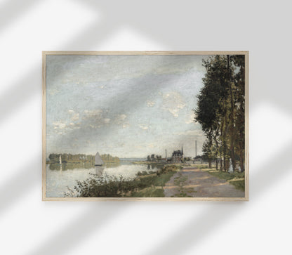 Impression d'Art Paysage Vintage Côtier au Bord de la Rivière L0141