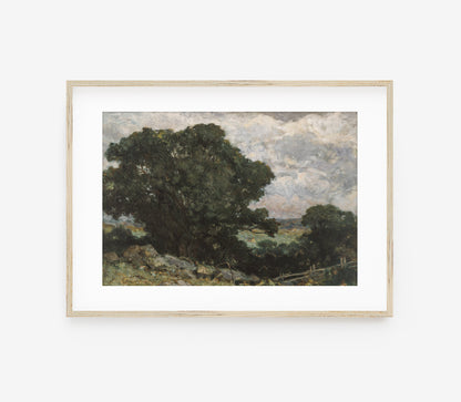 Vintage Moody Sunrise Landscape Art Print L0137
