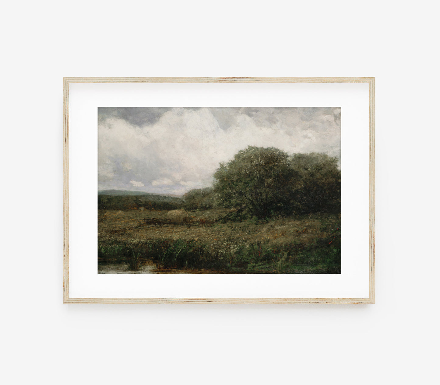 Impression d'art Paysage vintage vert foncé L0131