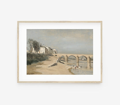 Impression d'Art Paysage Vintage Désertique et Marin L0139